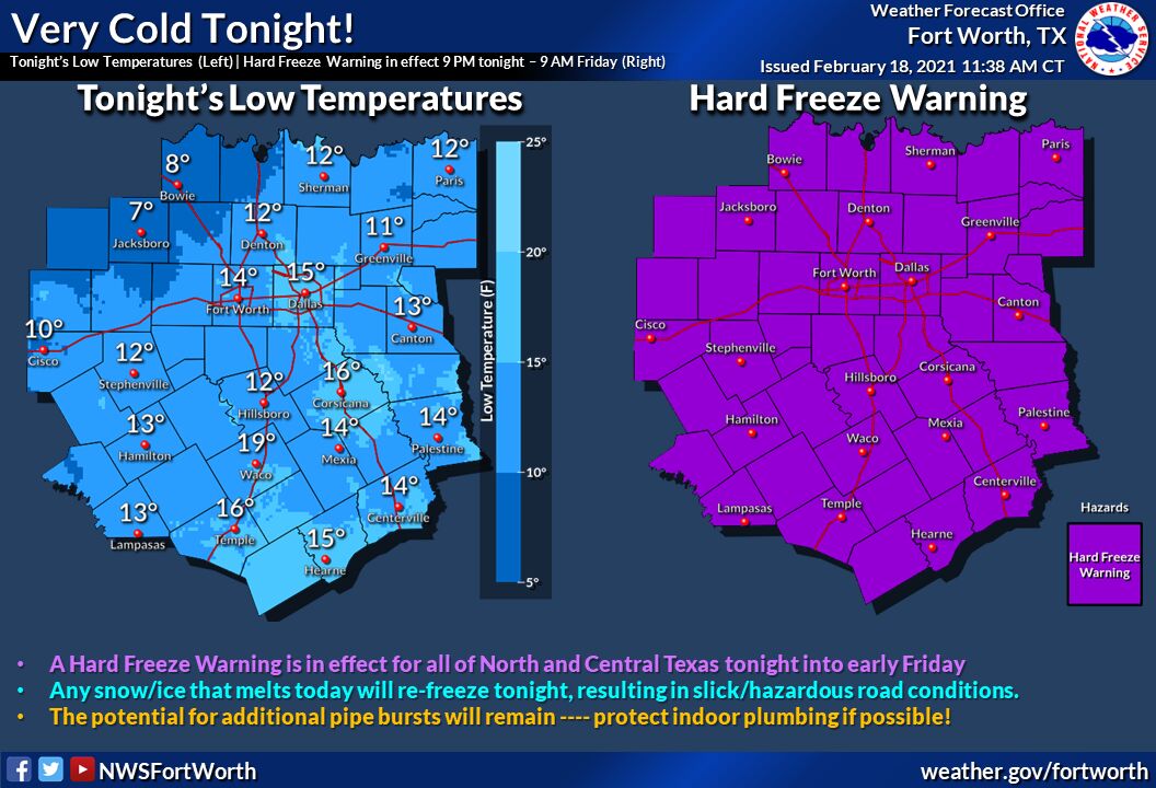 NWS: Another hard freeze coming tonight into Friday